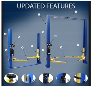 ProKar PK9TPB - 9,000 lb Capacity 2-Post Lift